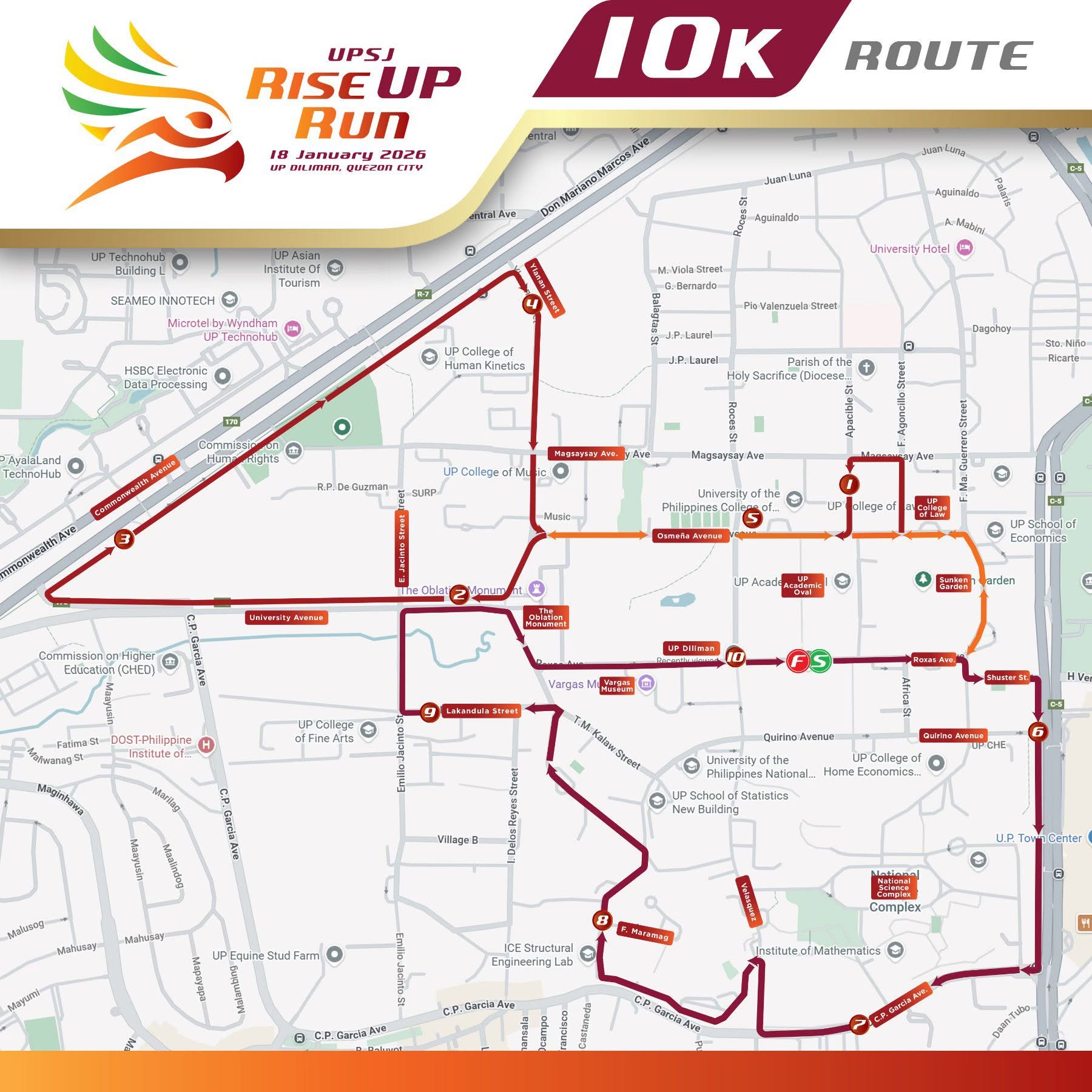 Rute lomba 10K
